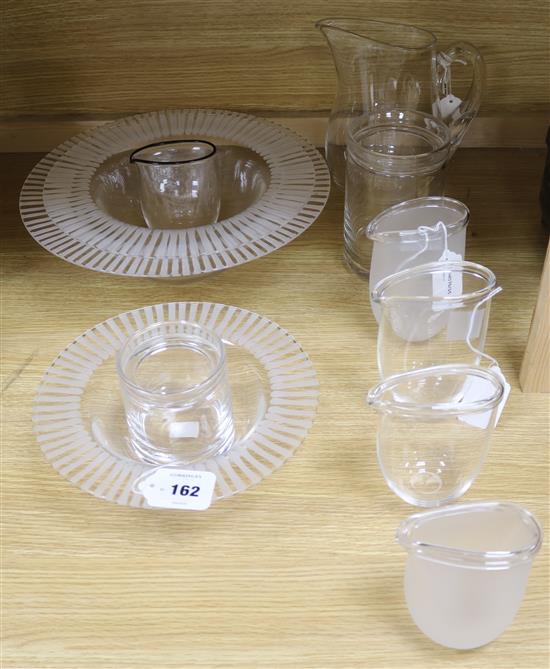 A collection of Glassworks London Ltd table glassware, diameter 32cm (10)